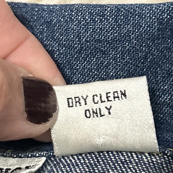 Vintage 90's Artsy Bohohemian Whimsy Celestial Beaded Aztec Denim Jacket Medium - Picture 9 of 11